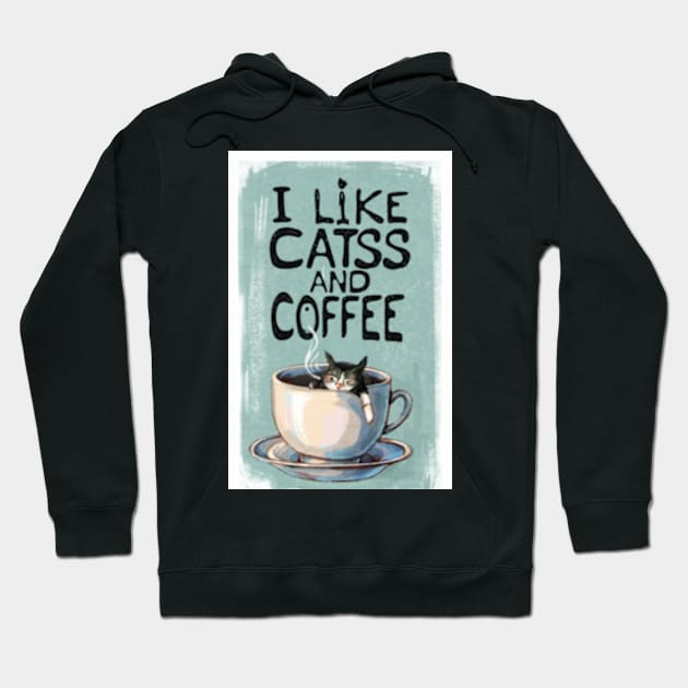 I like cats and coffee Hoodie by TshirtMA